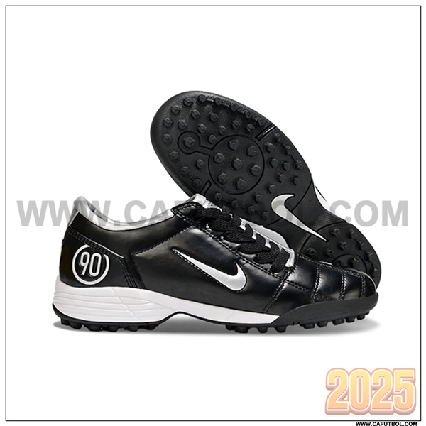 Nike Botas De Fútbol T90 TF Negro/Gris