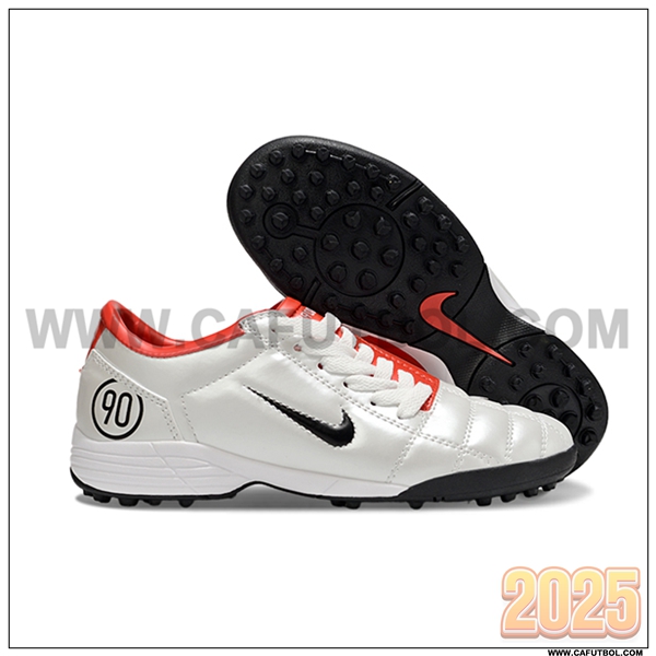 Nike Botas De Fútbol T90 TF Gris/Naranja/Negro