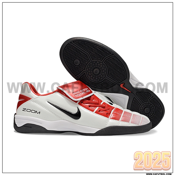 Nike Botas De Fútbol T90 TF Blanco/Rojo/Negro