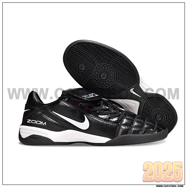Nike Botas De Fútbol T90 TF Negro/Blanco -03