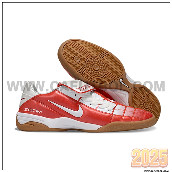 Nike Botas De Fútbol T90 TF Rojo/Blanco -02