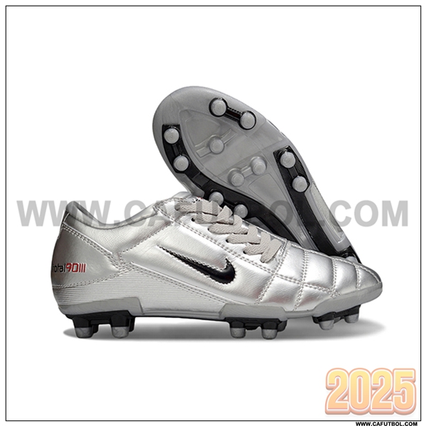 Nike Botas De Fútbol T90 FG Gris/Negro