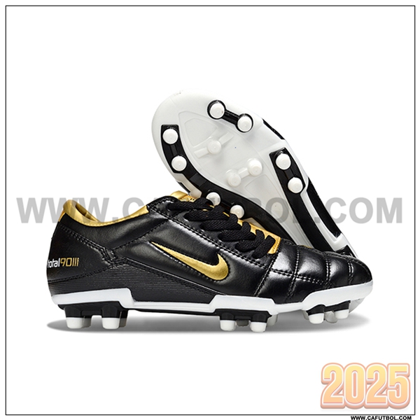Nike Botas De Fútbol T90 FG Negro/Amarillo