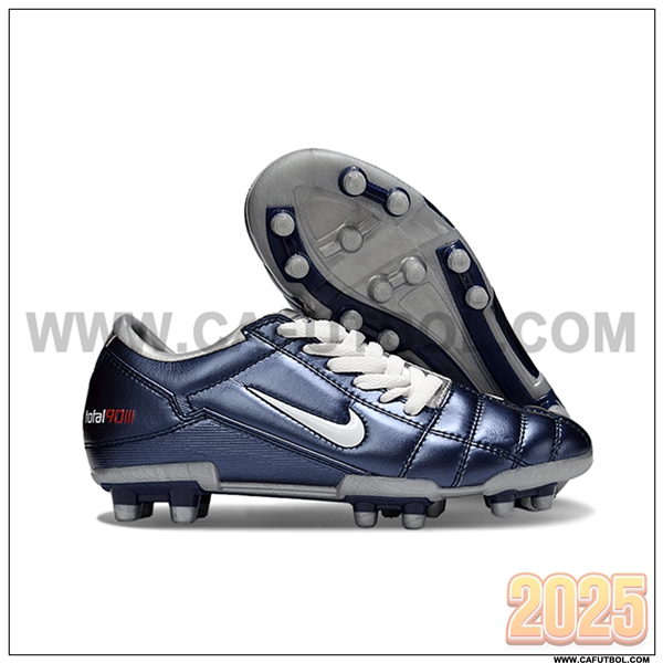 Nike Botas De Fútbol T90 FG Azul/Blanco