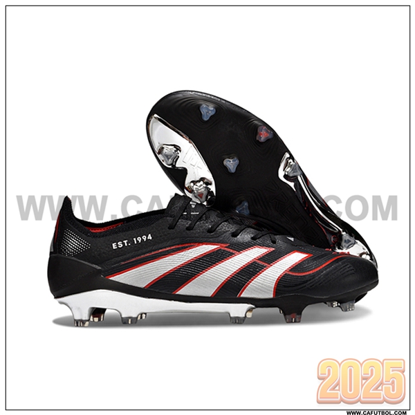 Adidas Botas De Fútbol 25 Predator Elite FG Negro/Blanco/Rojo