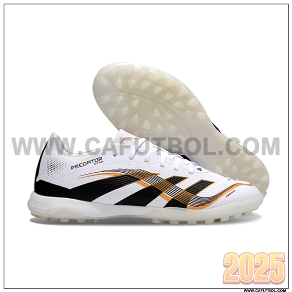 Adidas Botas De Fútbol PREDATOR 25 ELITE TF BOOTS Blanco/Negro/Naranja