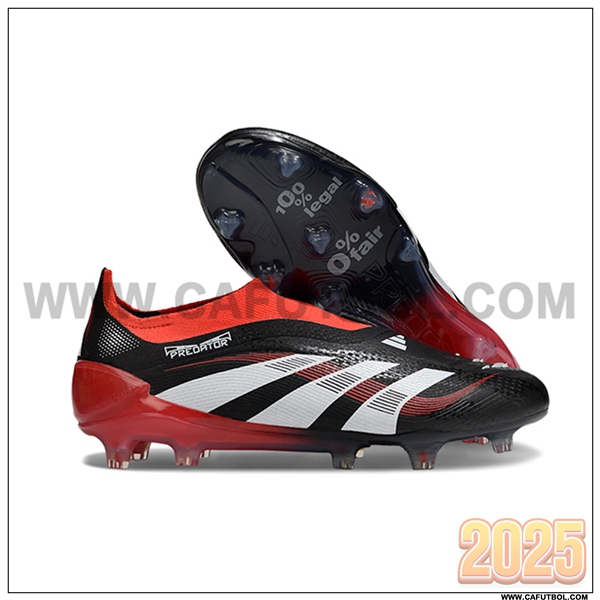 Adidas Botas De Fútbol 25 Predator Elite LL FG Negro/Rojo/Blanco