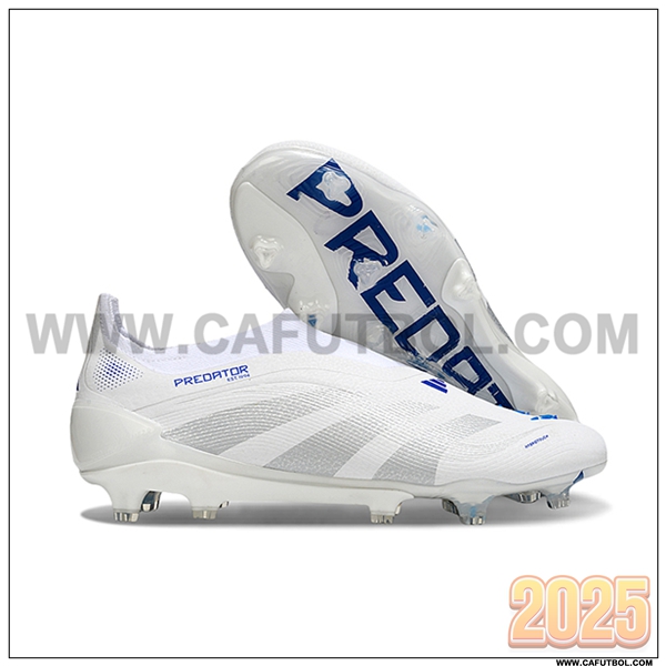 Adidas Botas De Fútbol 25 Predator Elite LL FG Blanco/Gris/Azul