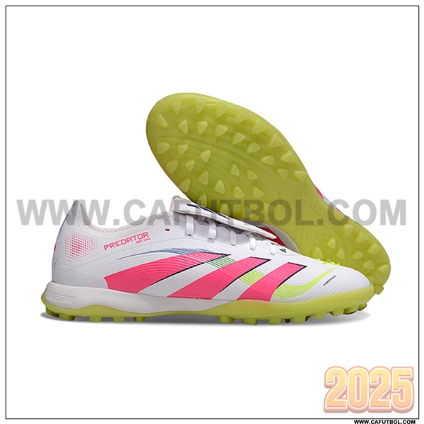 Adidas Botas De Fútbol PREDATOR LEAGUE FT TURF Blanco/Rosa/Verde