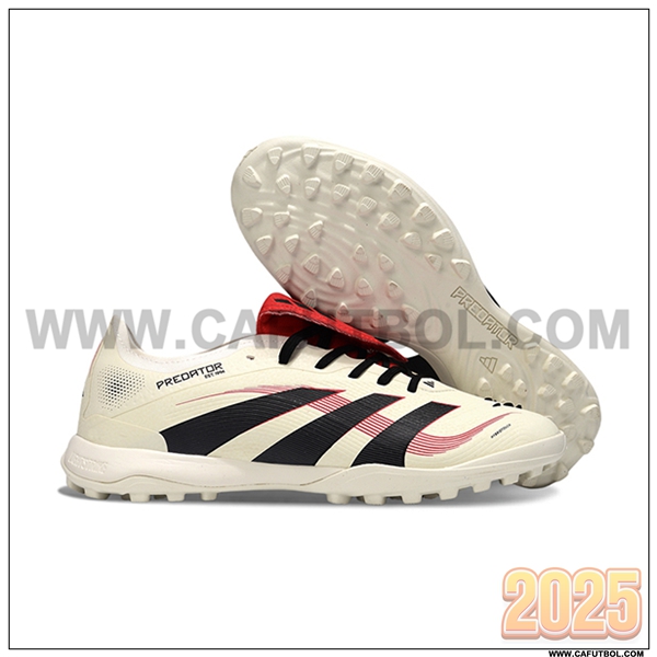 Adidas Botas De Fútbol PREDATOR LEAGUE FT TURF Beige/Negro/Rojo