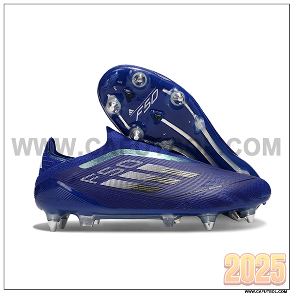 Adidas Botas De Fútbol F50 Elite Laceless SG Azul