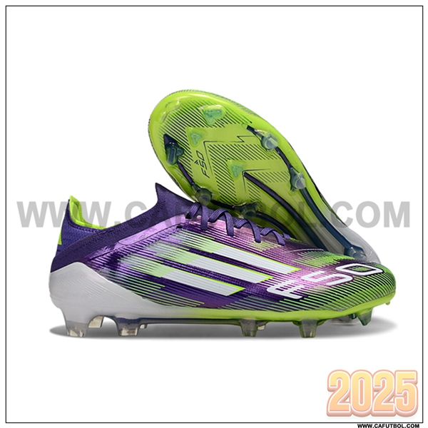 Adidas Botas De Fútbol F50 Elite FG Violeta/Verde/Blanco