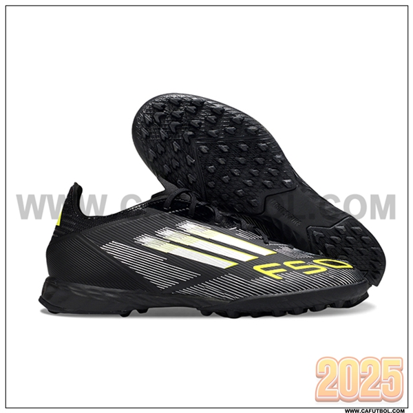 Adidas Botas De Fútbol F50 PRO TF Negro/Blanco