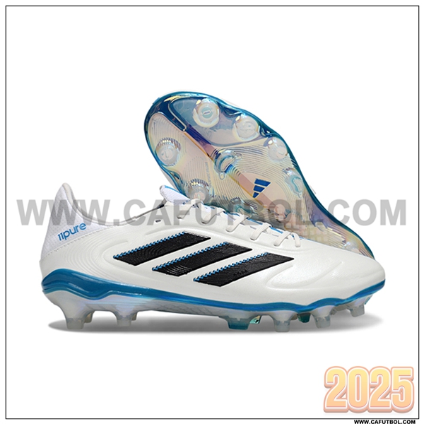 Copa Botas De Fútbol PURE III ELITE FG Blanco/Azul/Negro