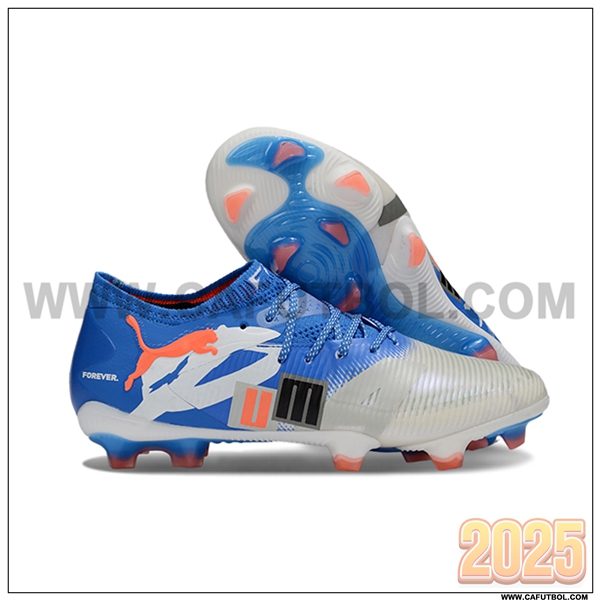 PUMA Botas De Fútbol FUTURE 8 ULTIMATE FG/AG Azul/Gris/Blanco