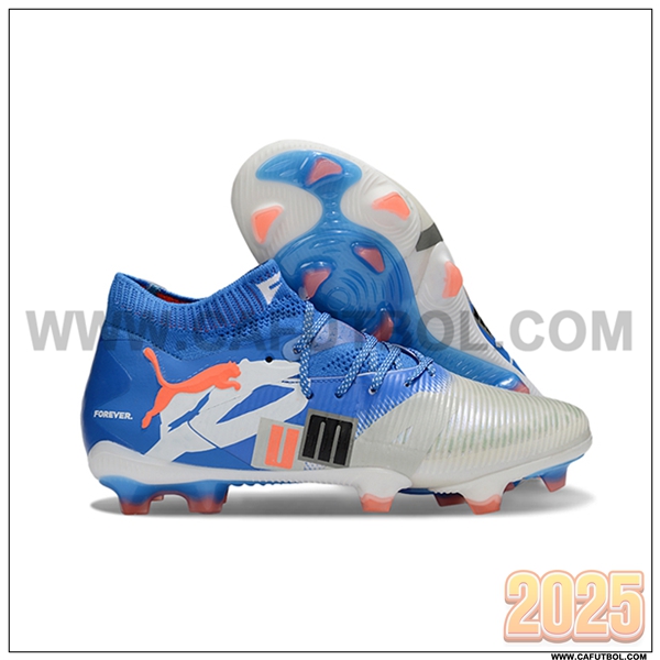 PUMA Botas De Fútbol FUTURE 8 ULTIMATE FG/AG Azul/Gris/Blanco -02