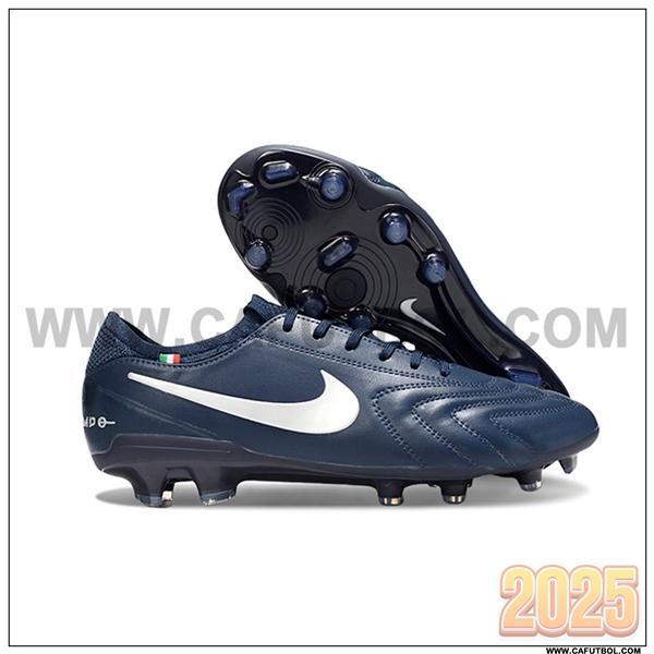 Nike Botas De Fútbol Tiempo Legend X Elite LUXE FG Azul/Blanco