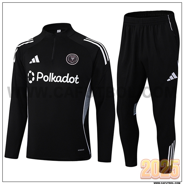 Chandal de Futbol Inter Miami CF Negro/Gris 2025 2026