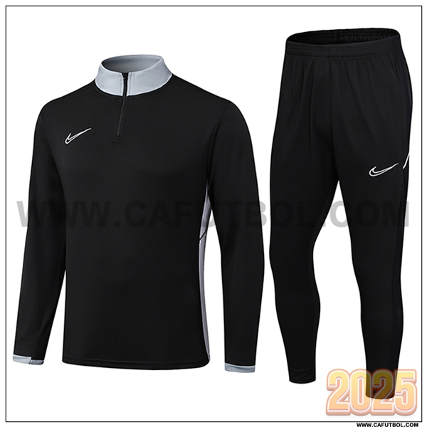 Chandal de Futbol Nike Negro/Gris 2025 2026