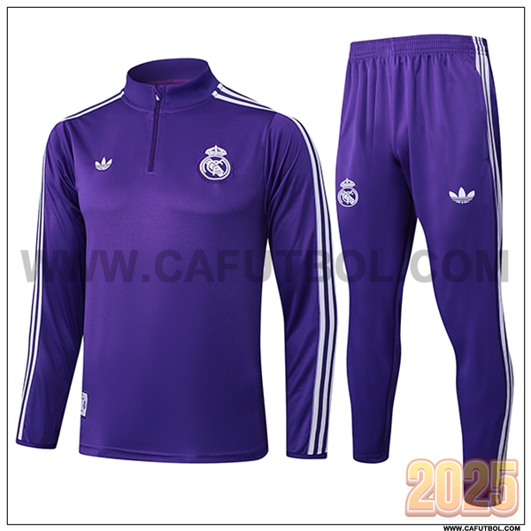 Chandal de Futbol Real Madrid Violeta/Blanco 2025 2026