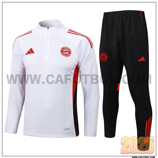 Chandal de Futbol Bayern Munich Blanco 2025 2026
