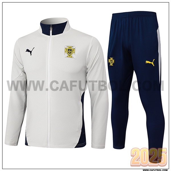 Chandal Chaquetas Futbol Portugal Blanco/Azul 2025 2026