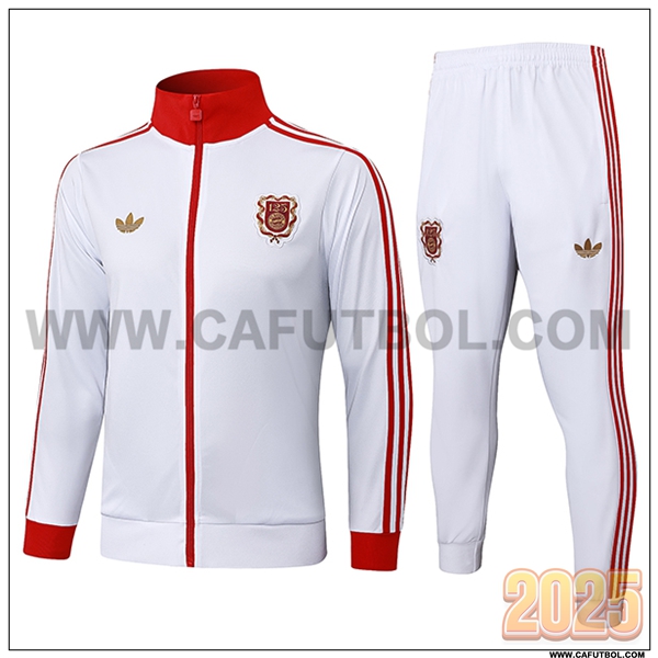 Chandal Chaquetas Futbol Bayern Munich Blanco/Rojo 2025 2026