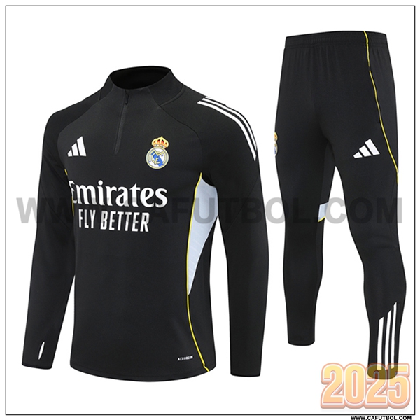 Chandal de Futbol Real Madrid Negro 2025 2026