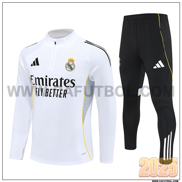 Chandal de Futbol Real Madrid Blanco 2025 2026