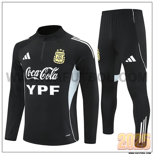 Chandal de Futbol Argentina Negro 2025 2026