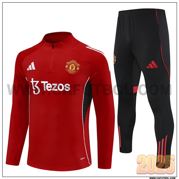 Chandal de Futbol Manchester United Rojo 2025 2026