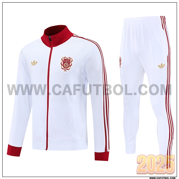 Chandal Chaquetas Futbol Bayern Munich Blanco/Rojo 2025 2026