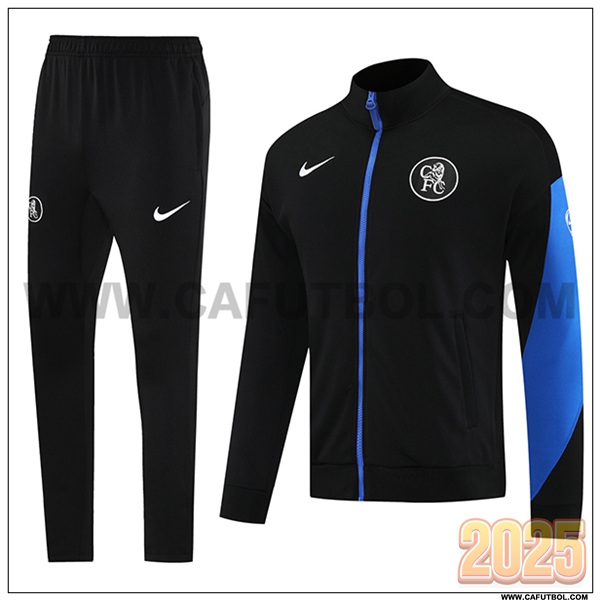Chandal Chaquetas Futbol FC Chelsea Negro/Azul 2025 2026