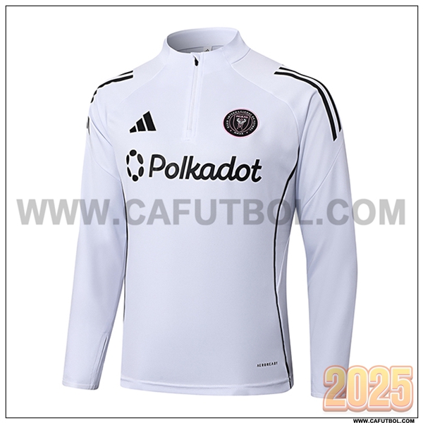 Sudadera De Entrenamiento Inter Miami CF Blanco/Negro 2025 2026