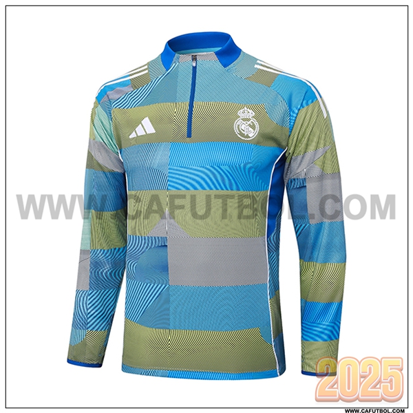 Sudadera De Entrenamiento Real Madrid Azul/Verde 2025 2026