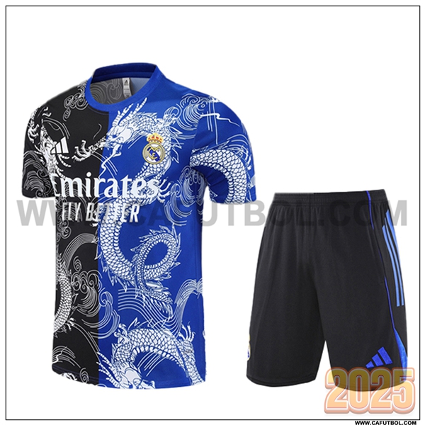 Camiseta Entrenamiento Real Madrid Ninos Negro/Azul/Blanco 2025 2026
