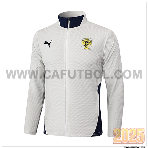 Chaquetas Futbol Portugal Blanco/Azul 2025 2026