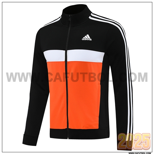 Chaquetas Futbol Adidas Negro/Naranja/Blanco 2025 2026