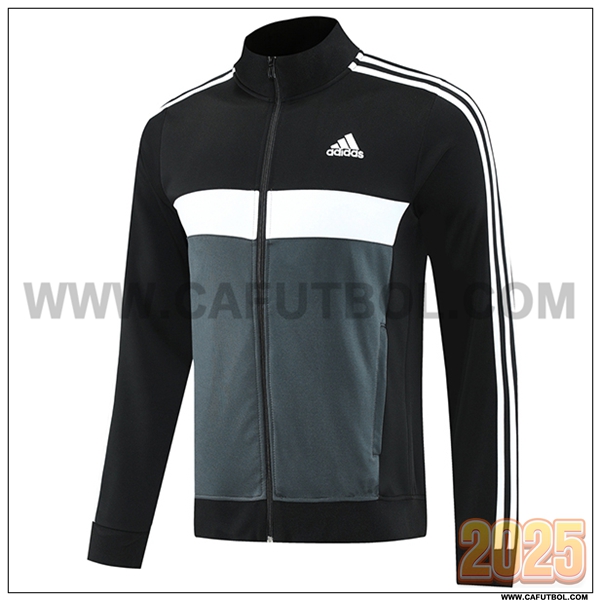 Chaquetas Futbol Adidas Negro/Gris/Blanco 2025 2026