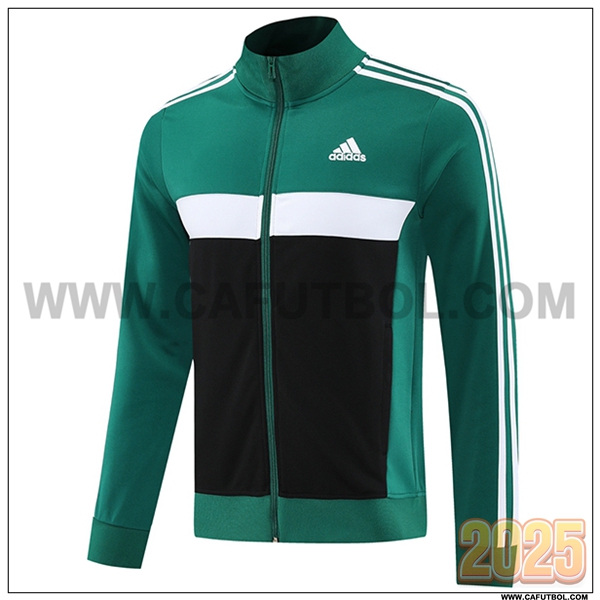 Chaquetas Futbol Adidas Verde/Negro/Blanco 2025 2026