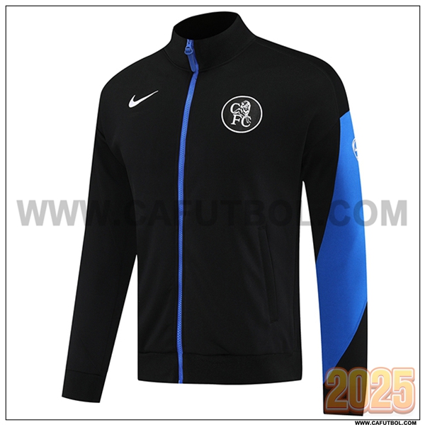 Chaquetas Futbol FC Chelsea Negro/Azul 2025 2026