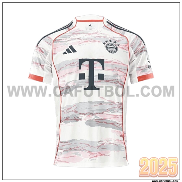 Nuevo Camiseta de Bayern Munich Segunda Blanco/Gris 2025 2026