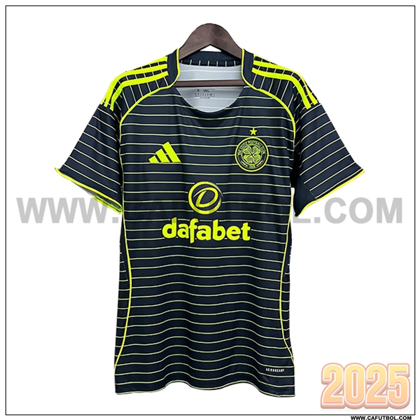 Segunda Camiseta Futbol Celtic FC Negro/Verde 2025 2026