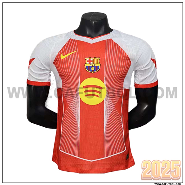 Camiseta Futbol FC Barcelona Naranja/Blanco Edicion Especial 2025 2026