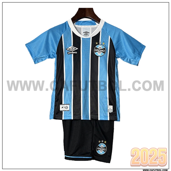 Nuevo Camiseta de Gremio Primera Ninos Azul/Negro 2025 2026