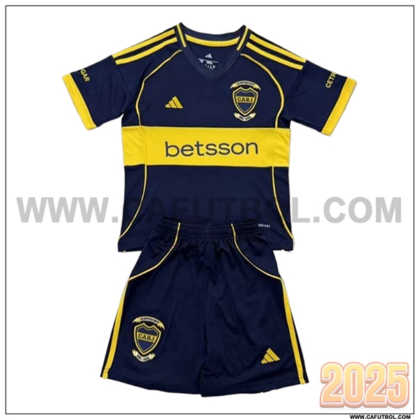 Nuevo Camiseta de Boca Juniors Primera Ninos Azul marino/AMARILLO 2025 2026