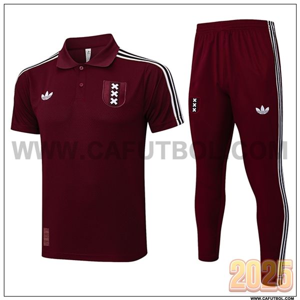 Camiseta Polo Ajax Rojo/Blanco 2025 2026
