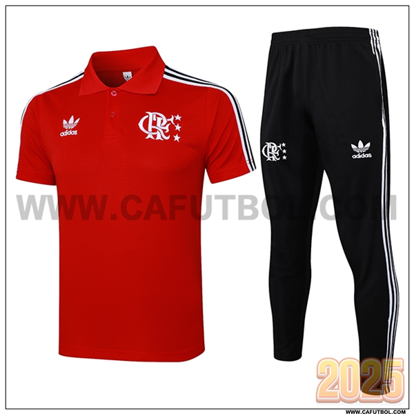 Camiseta Polo Flamengo Rojo/Blanco 2025 2026