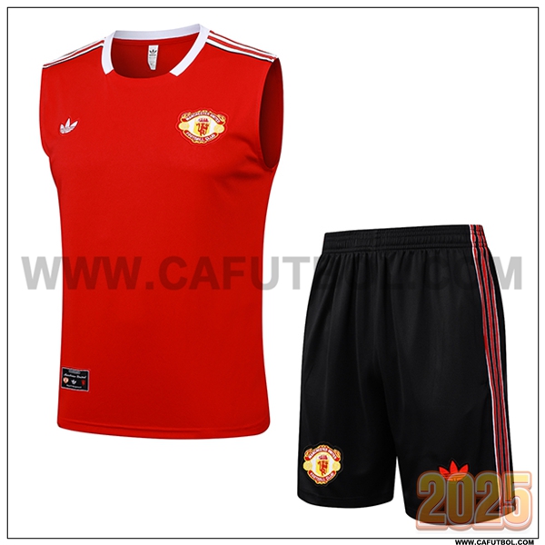 Camiseta Entrenamiento sin mangas Manchester United Rojo 2025 2026