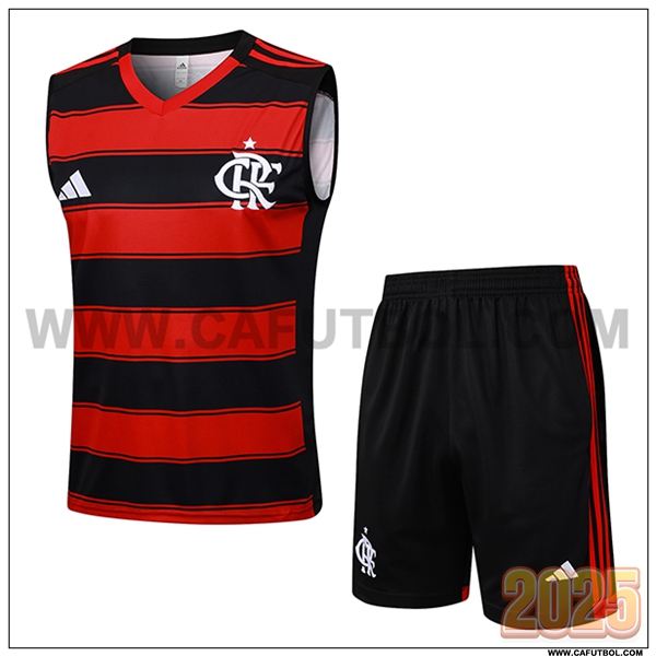 Camiseta Entrenamiento sin mangas Flamengo Rojo/Negro 2025 2026 -02